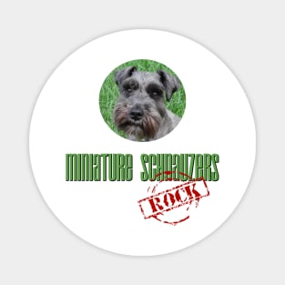 Miniature Schnauzers Rock! Magnet